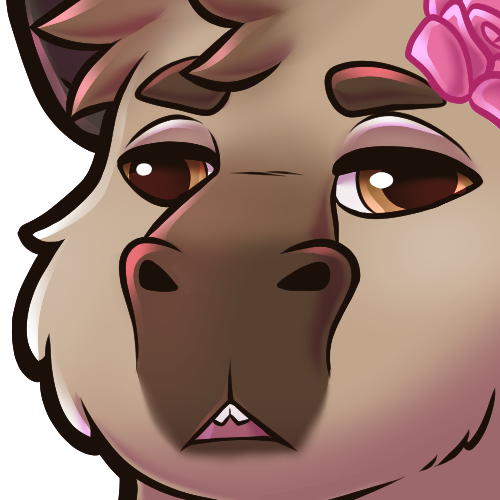 Anthro capybara has a confused expression.